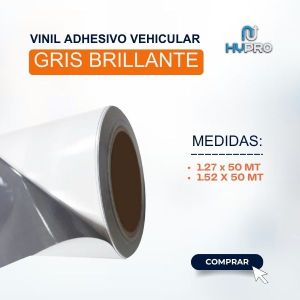 VINIL ADHESIVO VEHICULAR GRIS BRILLANTE