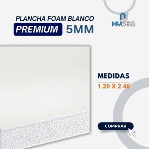 PLANCHA FOAM BLANCO PREMIUM 5MM