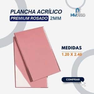 PLANCHA ACRÍLICO PREMIUM ROSADO 2MM