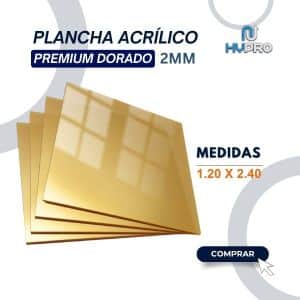 PLANCHA ACRÍLICO PREMIUM DORADO 2MM