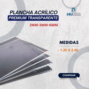 PLANCHA ACRÍLICO PREMIUM TRANSPARENTE 2MM-3MM-6MM