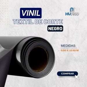 VINIL TEXTIL DE CORTE NEGRO