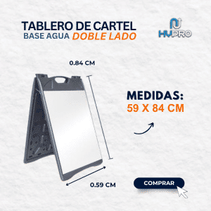 TABLERO DE CARTEL BASE AGUA DOBLE LADO