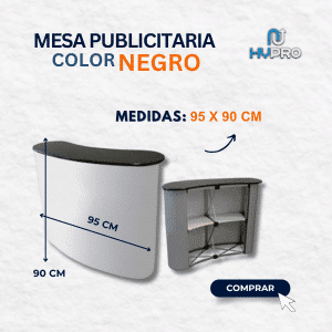 MESA PUBLICITARIA COLOR NEGRO