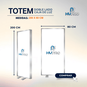 TOTEM DOBLE LADO CAJA DE LUZ