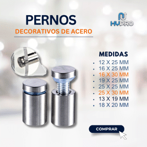 PERNOS DECORATIVOS DE ACERO